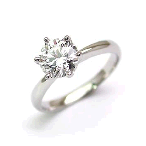 【鑑定書付】 一粒ダイヤモンド プラチナ リング エンゲージリング 婚約指輪