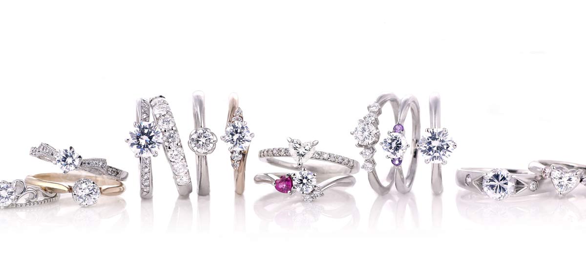 いろいろなデザインの婚約指輪