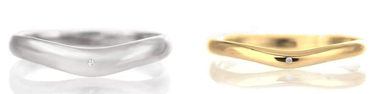結婚指輪 デザイン V字