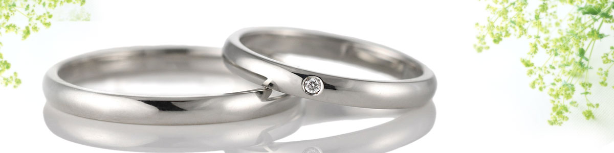 結婚指輪 デザイン シンプル 一粒ダイヤ
